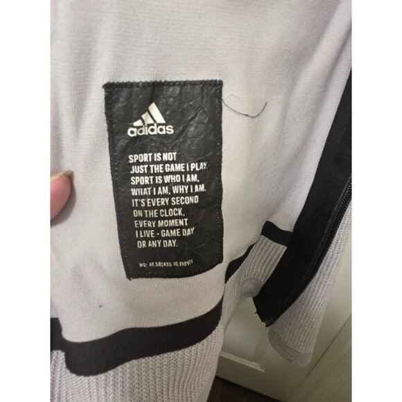 Adidas Washington Huskies Full-Zip Gray Hoodie Sweatshirt Raglan Sleeves Zipper - Picture 10 of 13